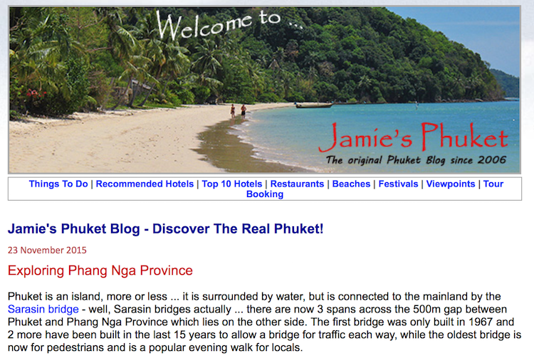 Thailand Blogs - Jamie's Phuket